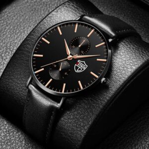 ساعة كلاسيك جلد – أسود